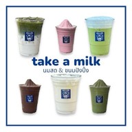 take a milk. นมสด & ขนมปังปิ้ง
