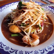 เมนูของร้าน เจ๊ปูครกระเบิด ส้มตำร้อยล้าน น้ำตกไทรโยคน้อย