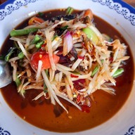 เมนูของร้าน เจ๊ปูครกระเบิด ส้มตำร้อยล้าน น้ำตกไทรโยคน้อย