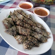 เมนูของร้าน ร้านลาบศรีสะเกษจังหวัดพัทลุง