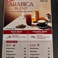 เมนู ชาวดอย คอฟฟี่ ปั๊มคาลเท็ก บางเค็ม ฝั่งขาเข้า กทม.