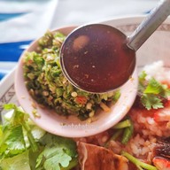 เมนูของร้าน จั๊วข้าวหมูแดง
