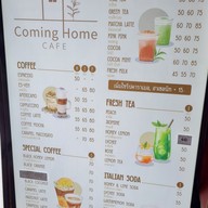 เมนู Coming Home Cafe Nakhon Nayok