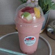 Healthy >Fresh สมูทตี้ ผลไม้แท้ 100% 🍉🍏🍍🍊🍓