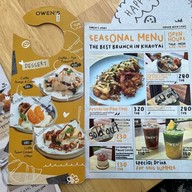 เมนู owen's room Khaoyai