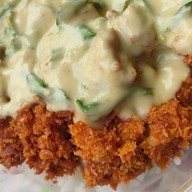 ขวัญข้าว ข้าวหมูทอด-ไก่ทอด ราดซอส - พึ่งมีมาร์เก็ต