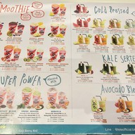 เมนู Lele Juice Bar Central world