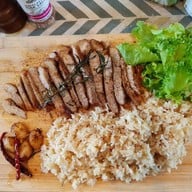 เนื้อ. เนื้อทอด ข้าวผัดมันเนื้อ บางบัวทอง