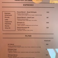 เมนู Calico Roastery