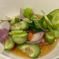 เมนูของร้าน สมพรหมูสะเต๊ะ หน้าตลาดบางแค