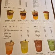 เมนู Take A Breath Cafe and Eatery