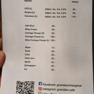 เมนู กำเบ้อ Cafe & Restaurant เชียงใหม่