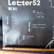 เมนู Letter52 Cafe Surawong
