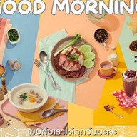 เช้า (โจ๊ก ต้มเลือดหมู ก๋วยจั๊บ ข้าวหมูดำหมูกรอบ ข้าวต้ม บะหมี่) เช้า