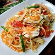 ส้มตำ-ไก่ย่าง(ร้าน ตำบ่ )(ปลาร้าต้มสุก)