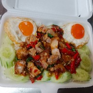 ครัว🌿กระเพราจุก👍⭐⭐😊🫶 มาบยางพร