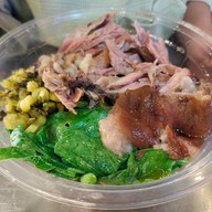 เมนูของร้าน ข้าวคลุกน้ำพริก&ข้าวขาหมู&ข้าวไข่เจียว&ข้าวปลาแกะและขนมหวานร้านสองวา ตลาดโรงสี