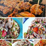 ส้มตำ-ไก่ย่าง(ร้าน ตำบ่ )(ปลาร้าต้มสุก)