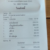 เมนู ร้านอาหารบ้านสวนริมคลอง