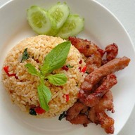 ข้าวหมูหมักทอด & ไข่ข้น
