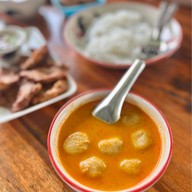 เมนูของร้าน ขนมจีนบ้านสายน้ำ วัดพระยาสุเรนทร์ -