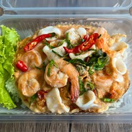 ข้าวไข่ข้น  & กุ้ง แซลมอนดองซีอิ๊ว