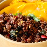 🔥กระเพราเนื้อโคขุนไข่ข้นเยิ้มๆ ฮาลาล 📣อร่อยอันดับหนึ่ง ✅อันวากระเพราเนื้อโคขุน