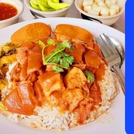 เมนูของร้าน ขาหมูทองพรรณ ถนนประชาอุทิศ
