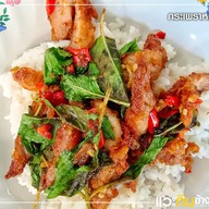 ข้าวหมูทอดอิ่มท้อง เอกชัย69 สูตรนายเบียร์ -