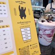 เมนูของร้าน How Bear Cafe พัฒนาการ