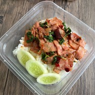 ข้าวไข่ข้น  & กุ้ง แซลมอนดองซีอิ๊ว