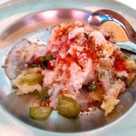 เมนูของร้าน ขนมจีน หน้าสถานีกาชาด