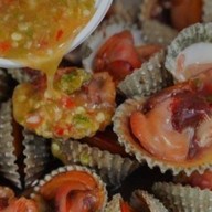 หอยแครงลวกจิ้มพร้อมน้ำจิ้มซีฟู้ด(1กิโล)