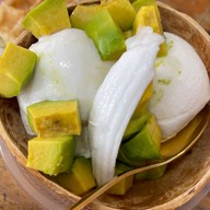 เมนูของร้าน ปี้บะป้าว ไอติมมะพร้าวน้ำหอม สันกำแพง