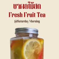 Saturday Morning (ชาผลไม้สด/overnight oats/jelly/แซนวิช)