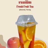 Saturday Morning (ชาผลไม้สด/overnight oats/jelly/แซนวิช)