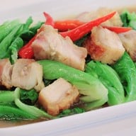 ตั้งโค้วข้าวต้มกุ๊ย หนำเลี๊ยบหมูสับ ยำปลาสลิด ผัดผักบุ้งไฟแดง ตั้งโค้วข้าวต้มกุ๊ย