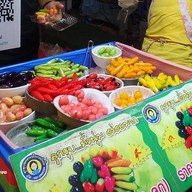 บรรยากาศ นู๋โอ๋ ลูกชุบ@ตลาดน้ำบางน้ำผึ้ง