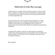 เมนู KEE Sky Lounge ป่าตอง