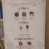 เมนู Grazia Gelato & Coffee Central Chidlom