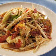 เมนูของร้าน ส้มตำแซ่บนัวร์ ตลาดบริบูรณ์