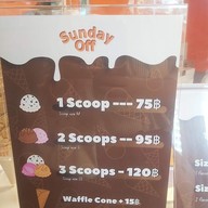 เมนู Sunday Off Ice Cream Bar Sathorn