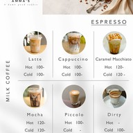 เมนู AMMA 'S specialty coffee -