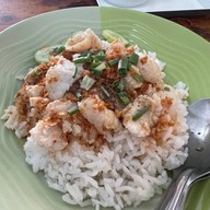 เมนูของร้าน นาจา ก๋วยเตี๋ยวต้มยำปลา ข้าวมันปลา