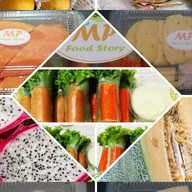 MP Food Story ขนมปังปิ้ง สลัดโรล ผลไม้ปอก ของทานเล่น น้ำชง