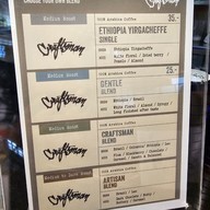 เมนู Craftsman Roastery & Brew Bar สาธุประดิษฐ์