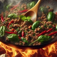 🔥กระเพราเนื้อโคขุนไข่ข้นเยิ้มๆ ฮาลาล 📣อร่อยอันดับหนึ่ง ✅อันวากระเพราเนื้อโคขุน