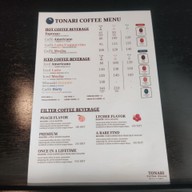 เมนู TONARI Coffee House and Matcha Specialty ราชพฤกษ์