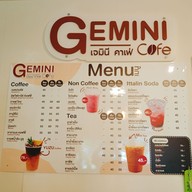 เมนู เจมินี คาเฟ่ ชัยนาท Gemini Cafe Chainat