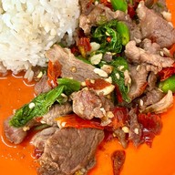 เทพนคร ขัาวมันไก่  เกาเหลาเลือดหมู